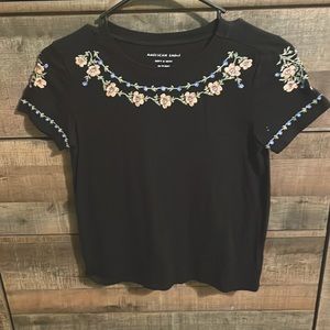 Black floral top